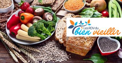 table avec des aliments légumes et féculents