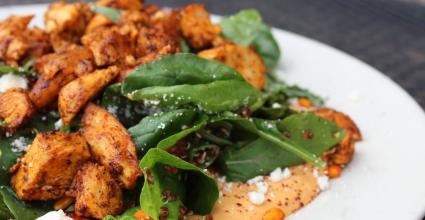 plat poulet et épinards 