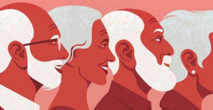 personnes agees illustration de profil