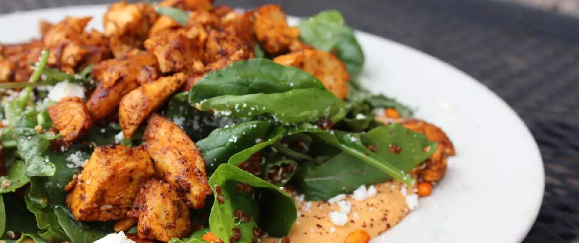 plat poulet et épinards