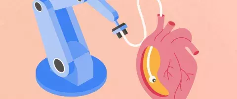 mini caméra dans l'organe du coeur illustration