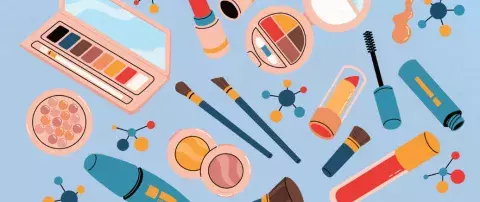 illustration produits de maquillage 