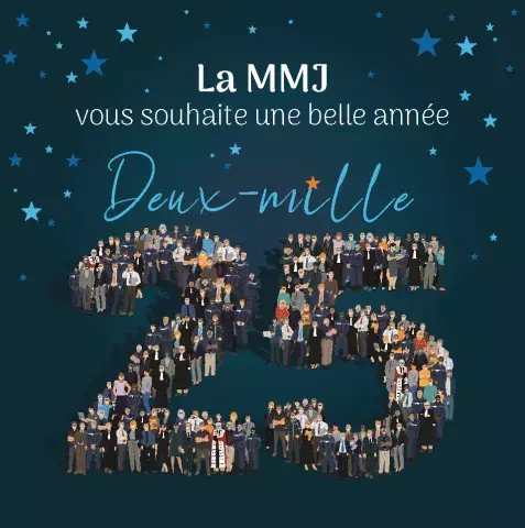 Carte de voeux 2025 en PNG