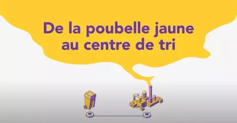 Video de la poubelle jaune au centre de tri agence ciem